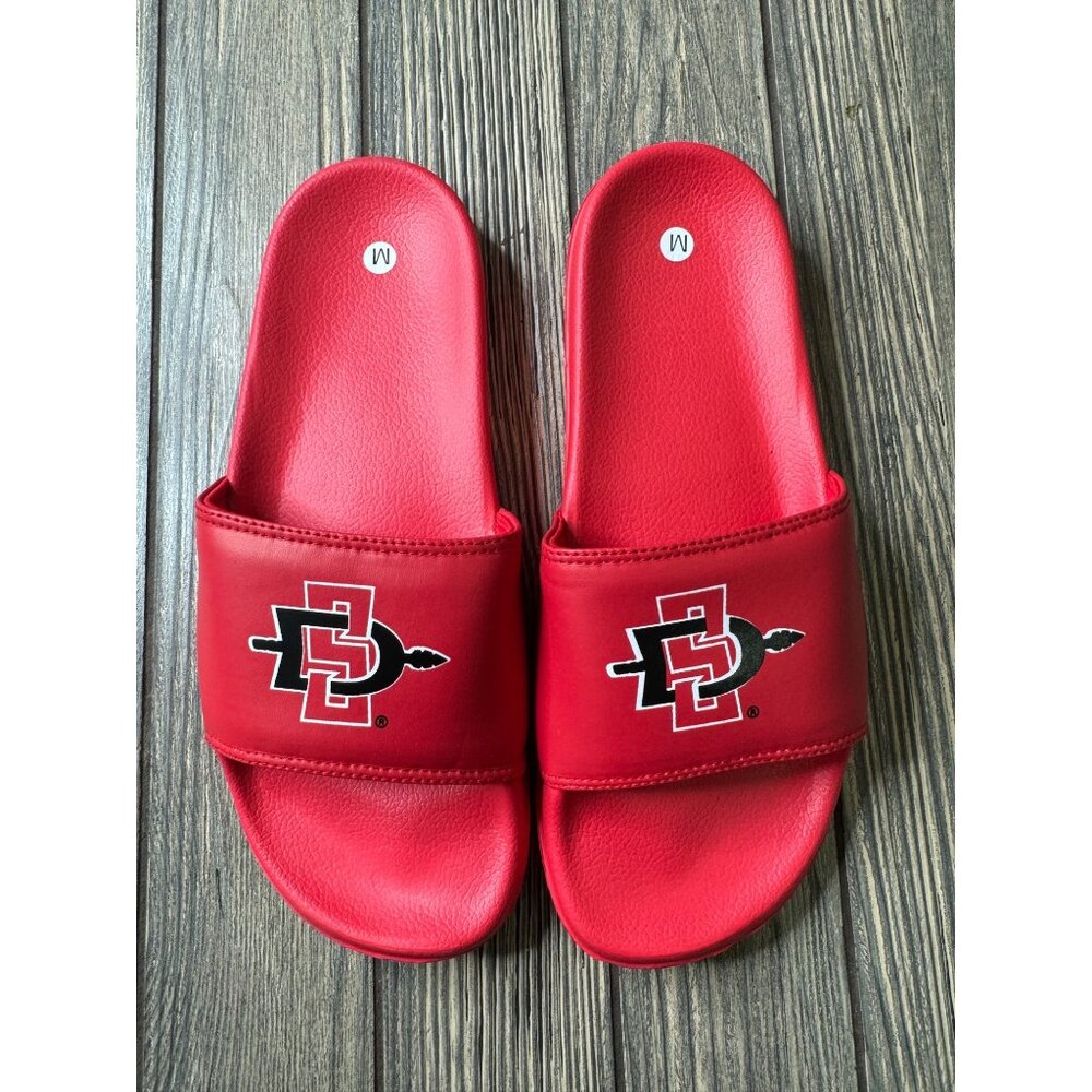 SDSU Aztecs Mens Red Slide Sandals  M